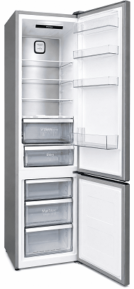 Grundig GKPN 66840 XP alulfagyasztós kombinált hűtőszekrény (titanium/inox)